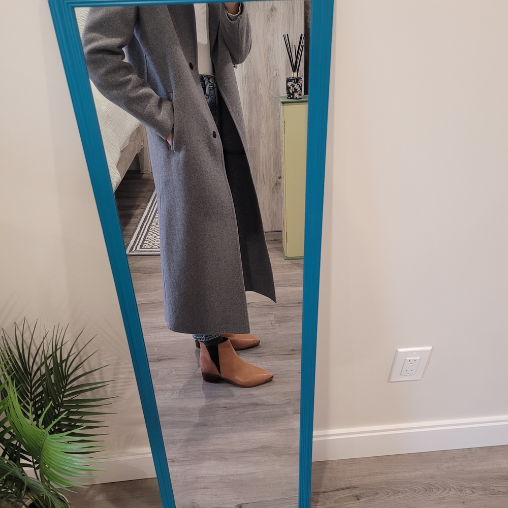 Zara Women's Classic Gray Wool Coat - Picture 6 of 7